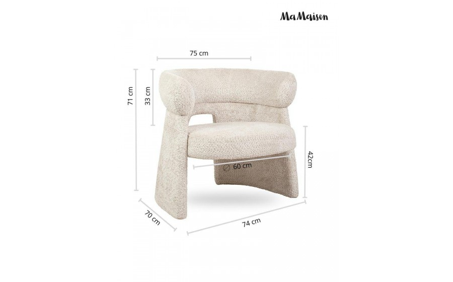 MaMaison krzesło MADAME beżowe