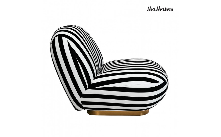 MaMaison fotel obrotowy AZURE biały /  czarny