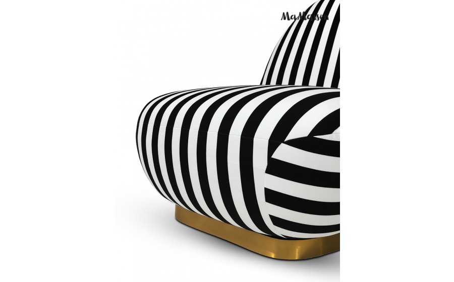 MaMaison fotel obrotowy AZURE biały /  czarny