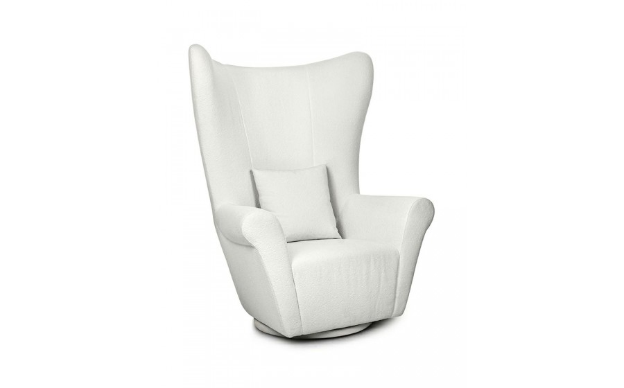 MaMaison fotel obrotowy GROSDOS biały /  chenille