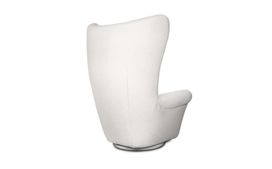 MaMaison fotel obrotowy GROSDOS biały /  chenille