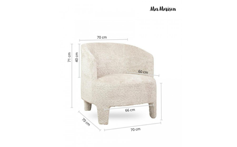 MaMaison fotel OSCAR beżowy