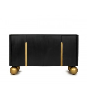 MaMaison komoda ORGANIC czarna / złota  / drewno
