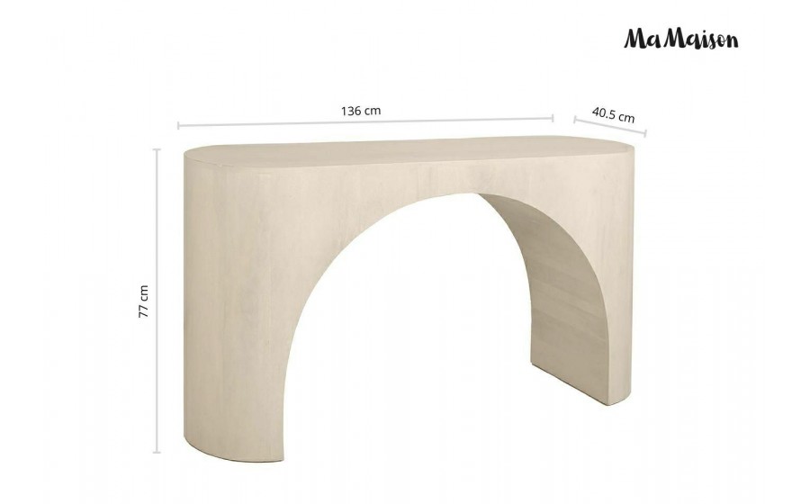 MaMaison konsola ICARO 136 beżowa / drewno