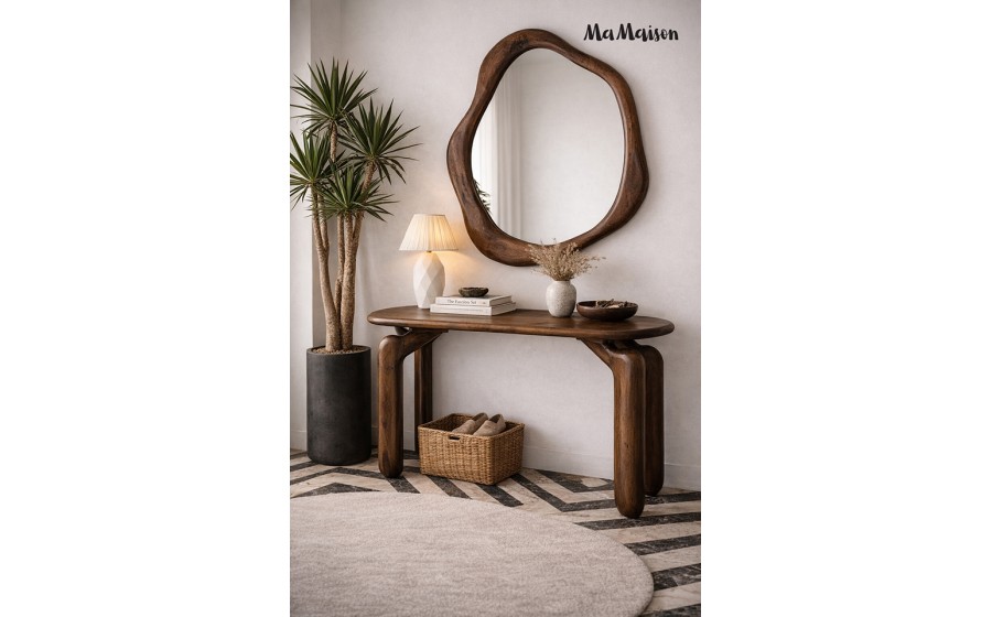 MaMaison konsola ORIZON 120 brązowa / drewno