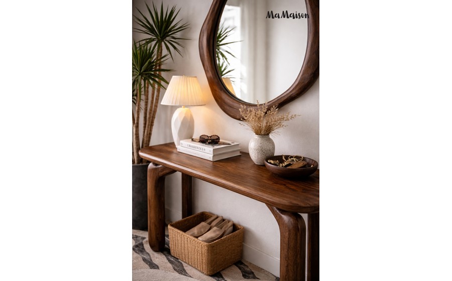 MaMaison konsola ORIZON 120 brązowa / drewno