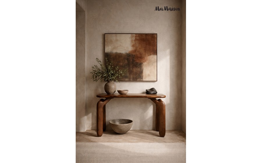 MaMaison konsola ORIZON 120 brązowa / drewno