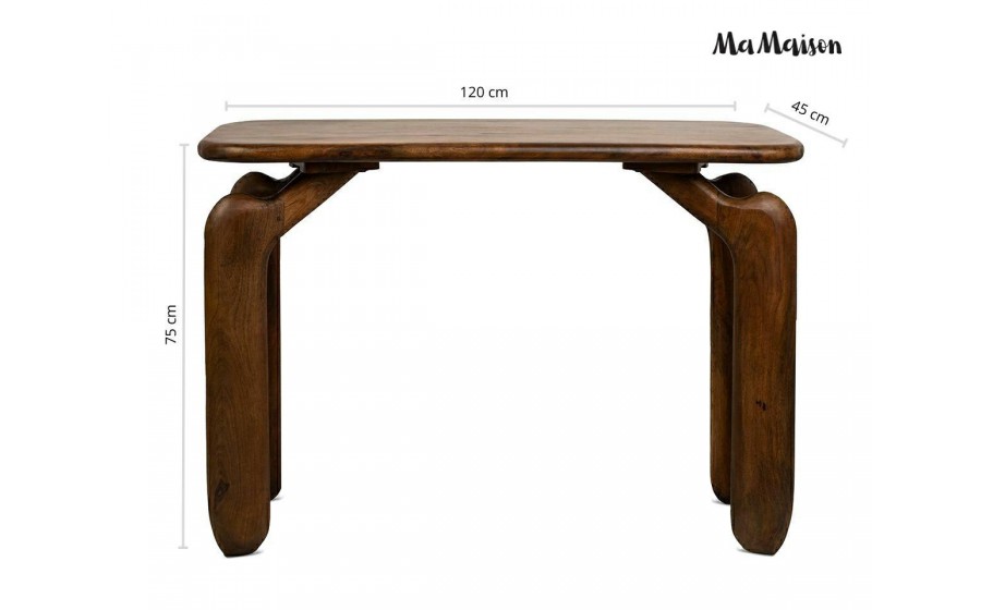 MaMaison konsola ORIZON 120 brązowa / drewno