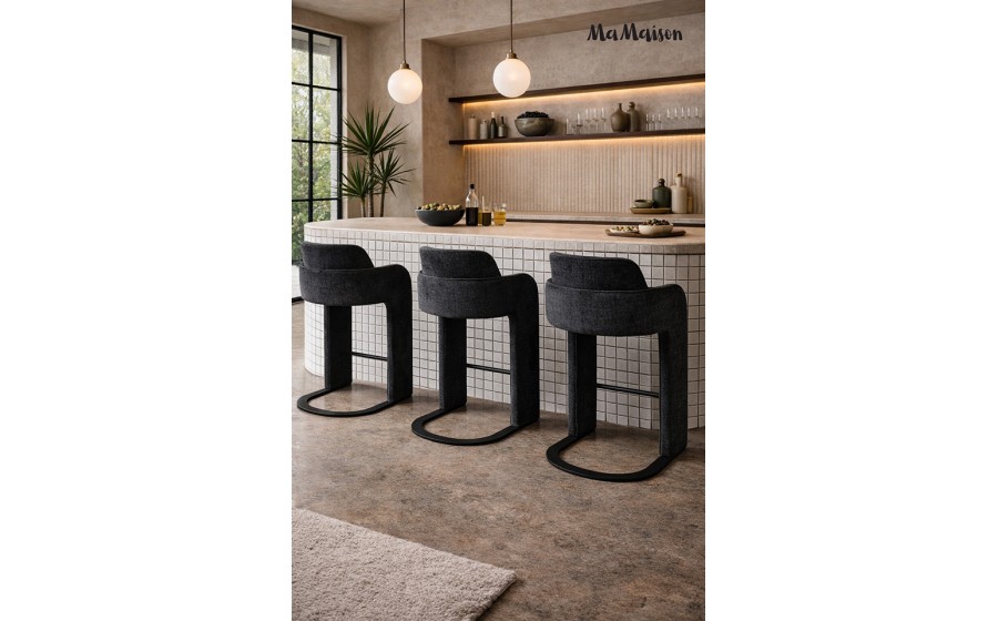 MaMaison krzesło barowe BORA czarne