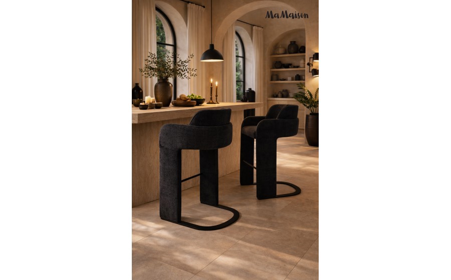 MaMaison krzesło barowe BORA czarne