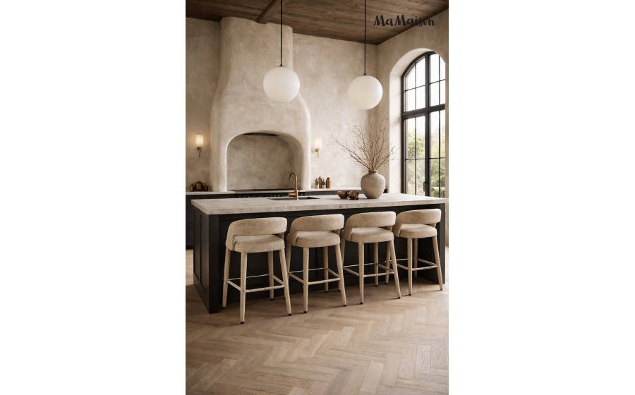 MaMaison krzesło barowe IRIS beżowe