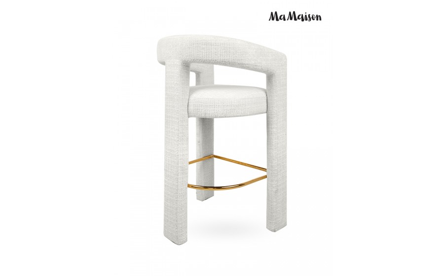 MaMaison krzesło barowe LOGAN białe