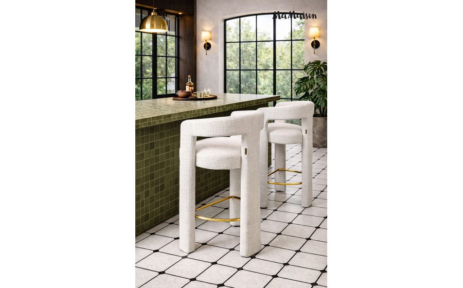 MaMaison krzesło barowe LOGAN białe
