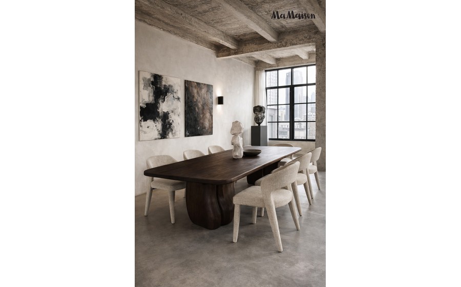 MaMaison krzesło tapicerowane KOS beżowe