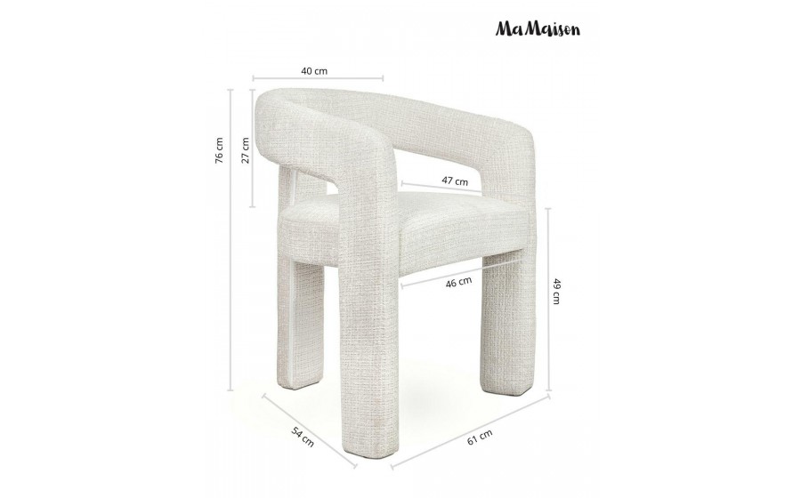 MaMaison krzesło LOGAN beżowe