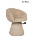 MaMaison krzesło tapicerowane obrotowe PEDRA beżowe