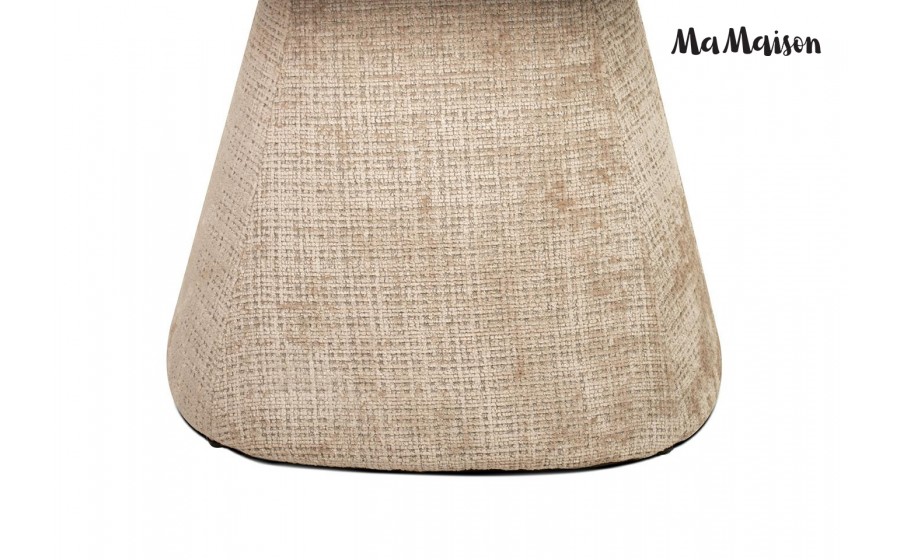 MaMaison krzesło tapicerowane obrotowe PEDRA beżowe