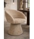 MaMaison krzesło tapicerowane obrotowe PEDRA beżowe