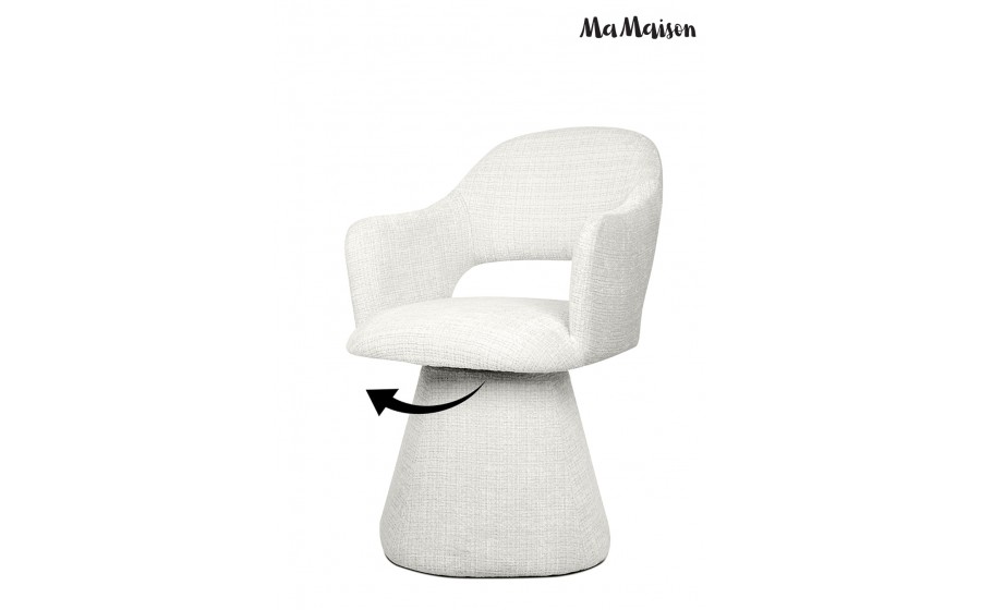 MaMaison krzesło obrotowe VERONA białe