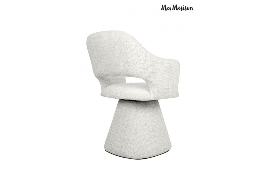 MaMaison krzesło obrotowe VERONA białe