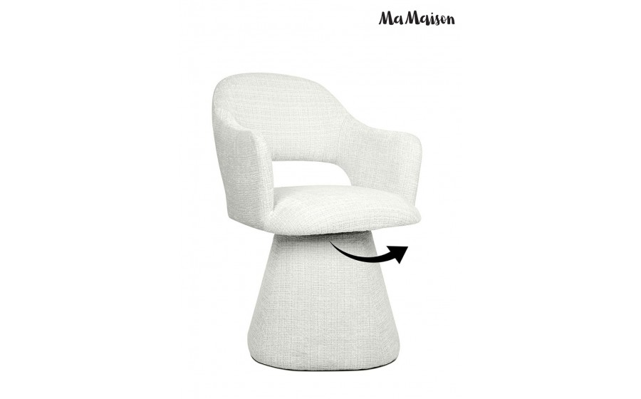 MaMaison krzesło obrotowe VERONA białe