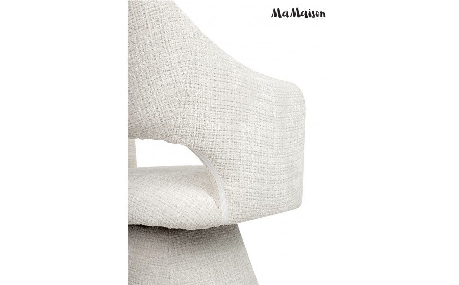 MaMaison krzesło obrotowe VERONA białe