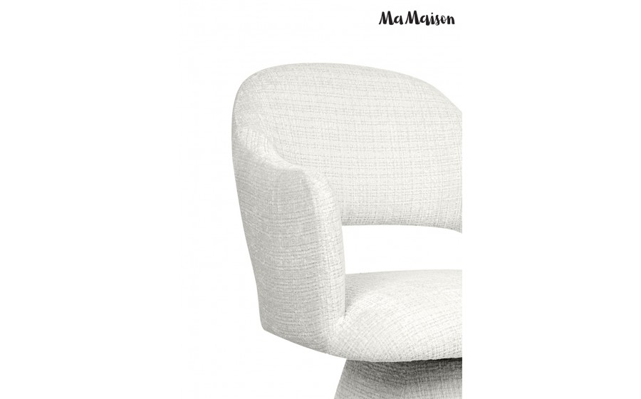 MaMaison krzesło obrotowe VERONA białe