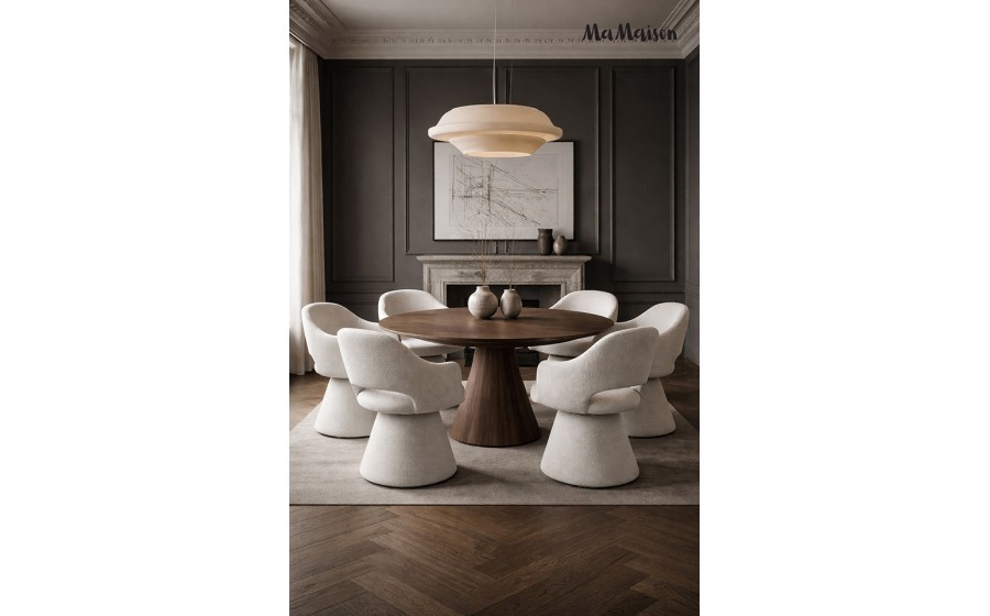 MaMaison krzesło obrotowe VERONA białe