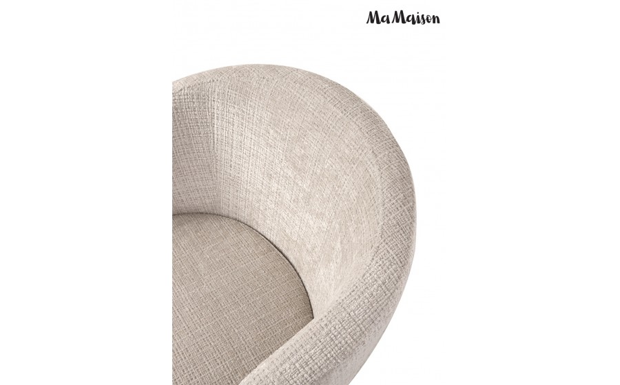 MaMaison krzesło SHELLY beżowe