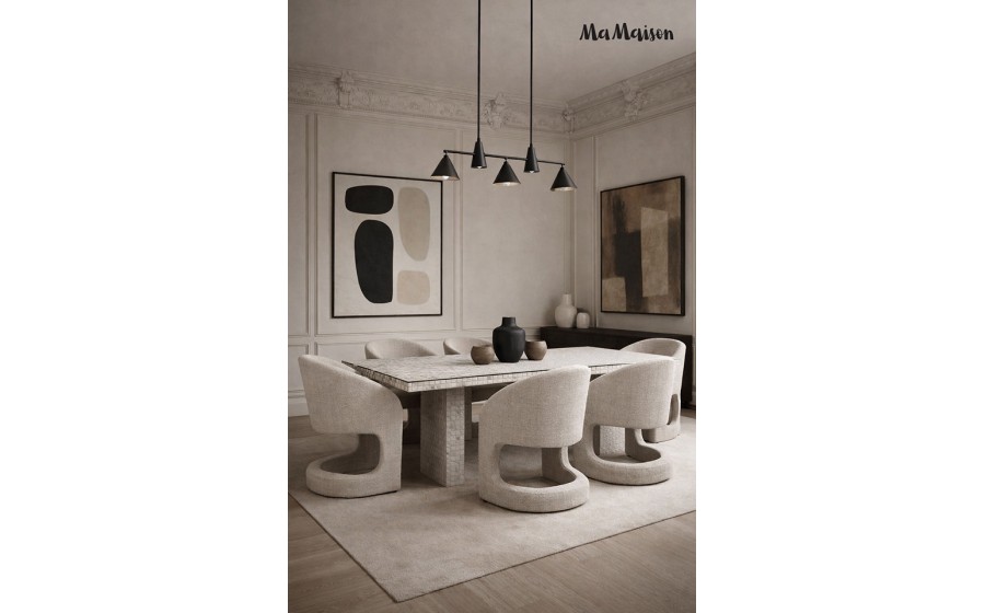 MaMaison krzesło SHELLY beżowe