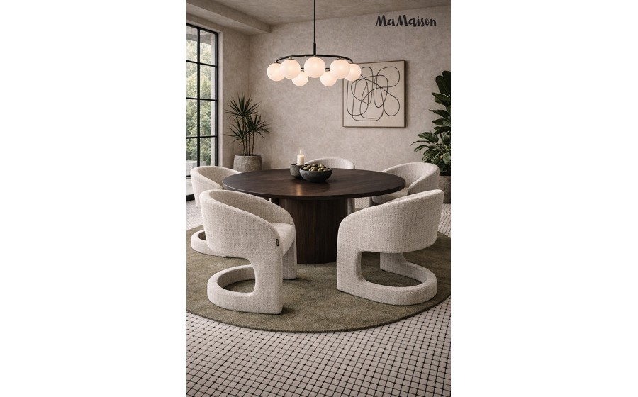 MaMaison krzesło SHELLY beżowe