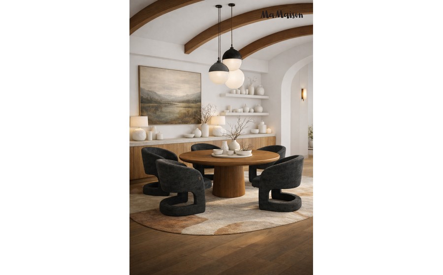 MaMaison krzesło SHELLY czarne