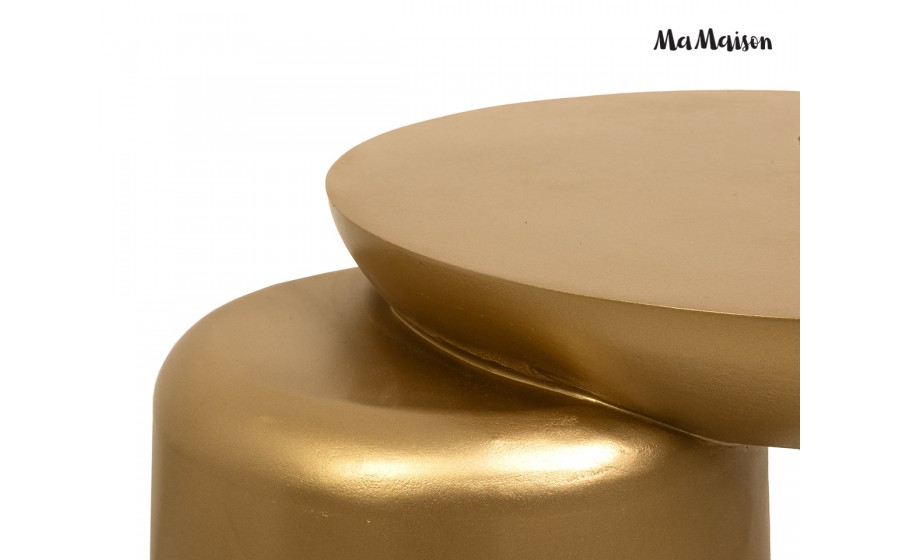 MaMaison stolik ELIAS 41 złoty / drewno