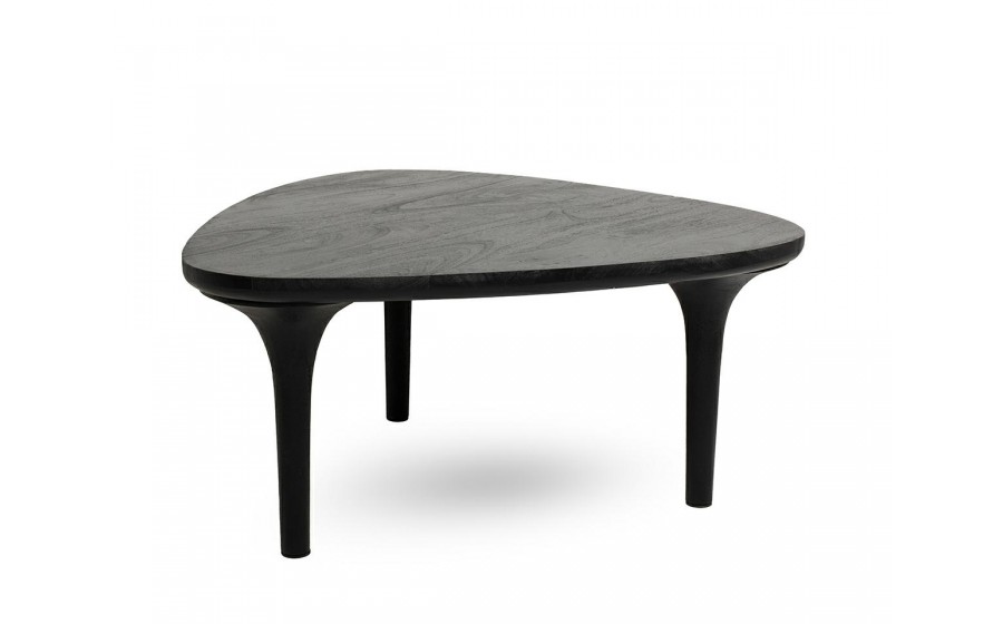 MaMaison stolik kawowy LAMINAR 86 czarny / drewno mango