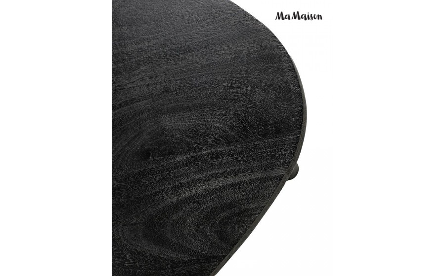 MaMaison stolik kawowy LAMINAR 86 czarny / drewno mango