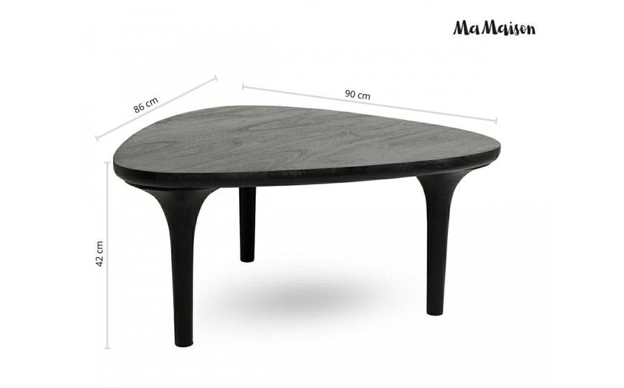 MaMaison stolik kawowy LAMINAR czarny /  drewno