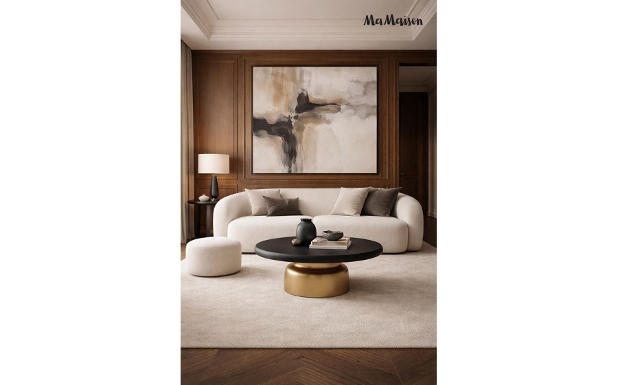 MaMaison stolik kawowy LEONARDO złoty /  czarny