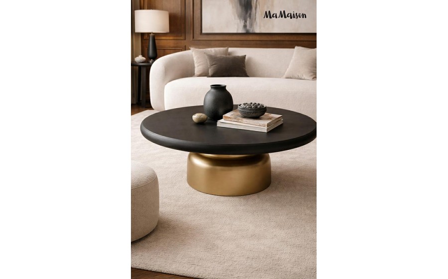 MaMaison stolik kawowy LEONARDO złoty /  czarny