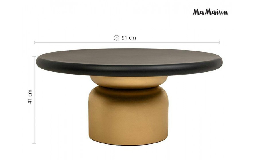 MaMaison stolik kawowy LEONARDO złoty /  czarny