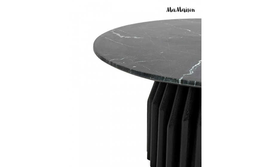 MaMaison stolik kawowy LEVANTE 75 czarny  marmur / drewno