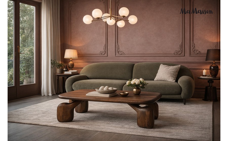 MaMaison stolik kawowy ORIZON 120 brązowy /  drewno