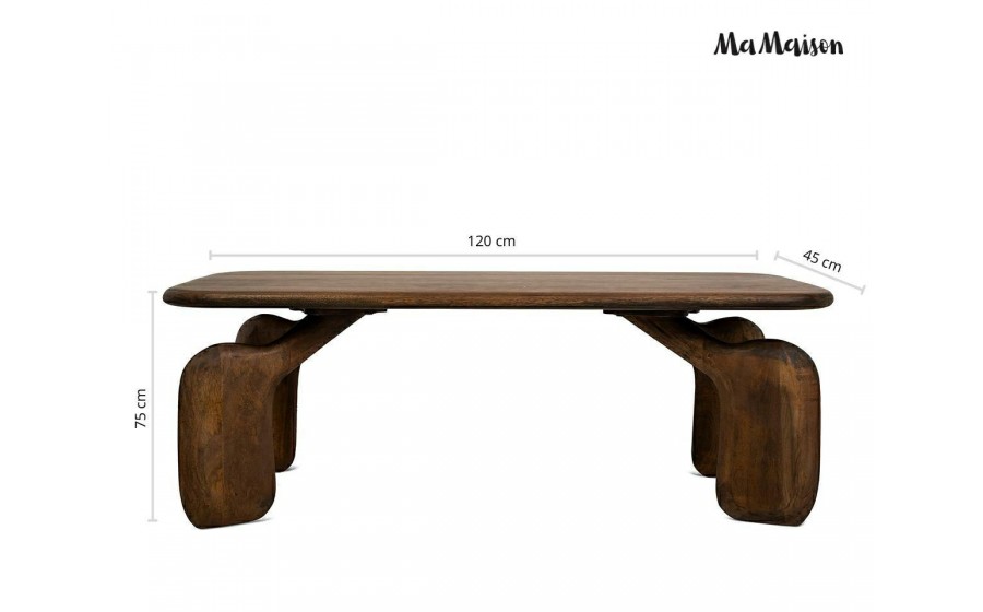 MaMaison stolik kawowy ORIZON 120 brązowy /  drewno