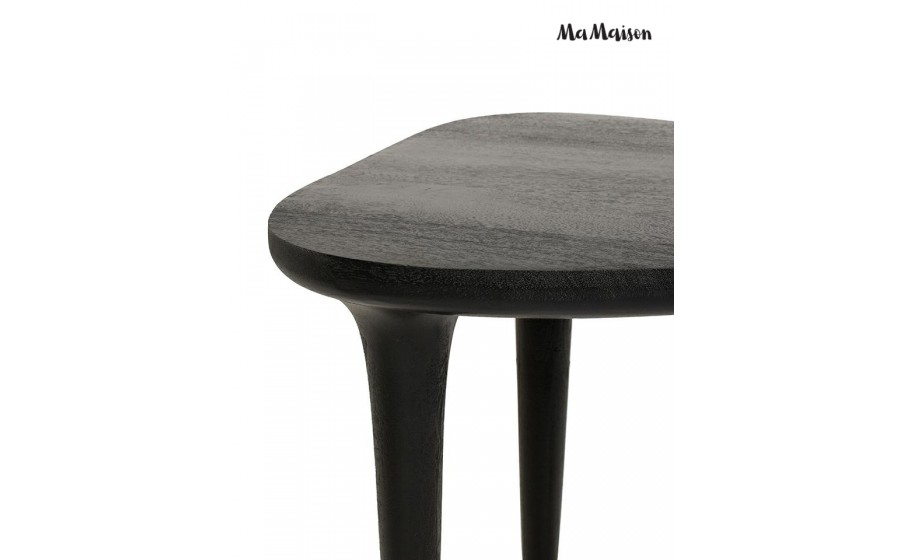 MaMaison stolik LAMINAR 49 czarny / drewno