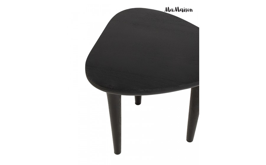 MaMaison stolik LAMINAR 49 czarny / drewno