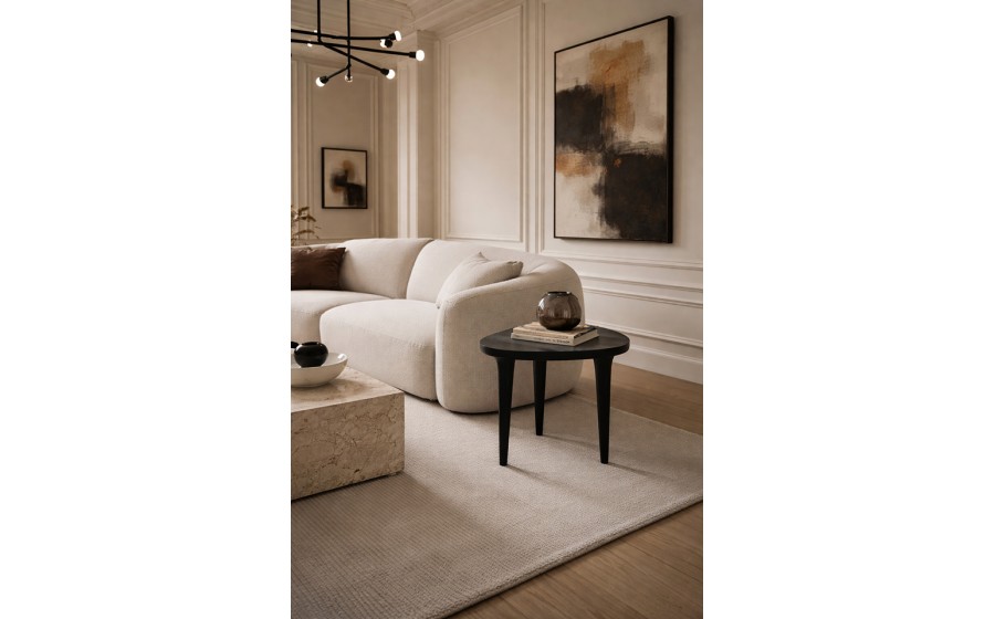 MaMaison stolik LAMINAR 49 czarny / drewno