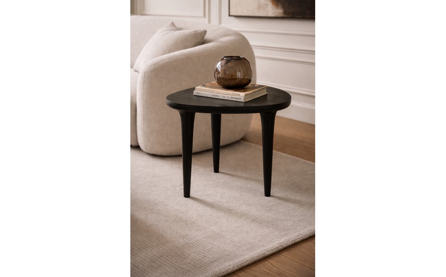 MaMaison stolik LAMINAR 49 czarny / drewno