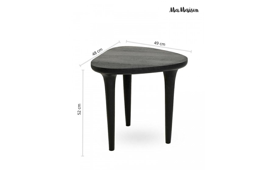 MaMaison stolik LAMINAR 49 czarny / drewno