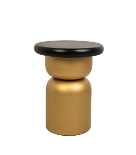 MaMaison stolik pomocniczy LEONARDO 39 czarny złoty
