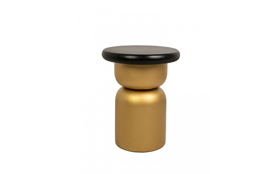 MaMaison stolik pomocniczy LEONARDO 39 czarny złoty