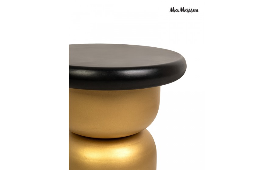 MaMaison stolik LEONARDO 39 czarny / złoty